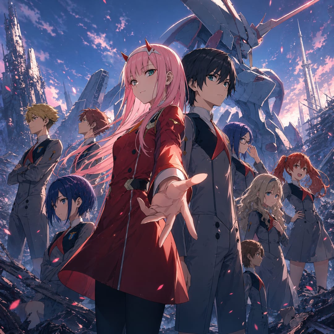 Portada del anime Darling in the Franxx