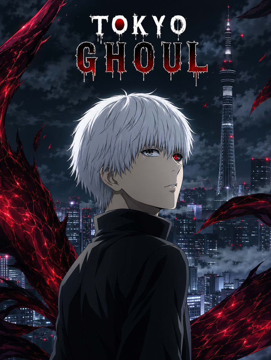 Portada del anime Tokyo Ghoul
