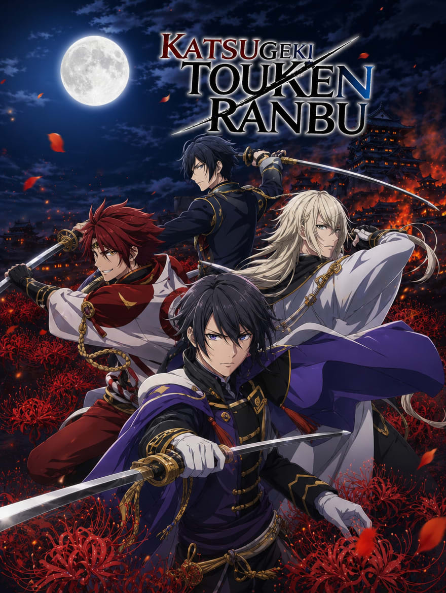 Portada del anime Katsugeki Touken Ranbu