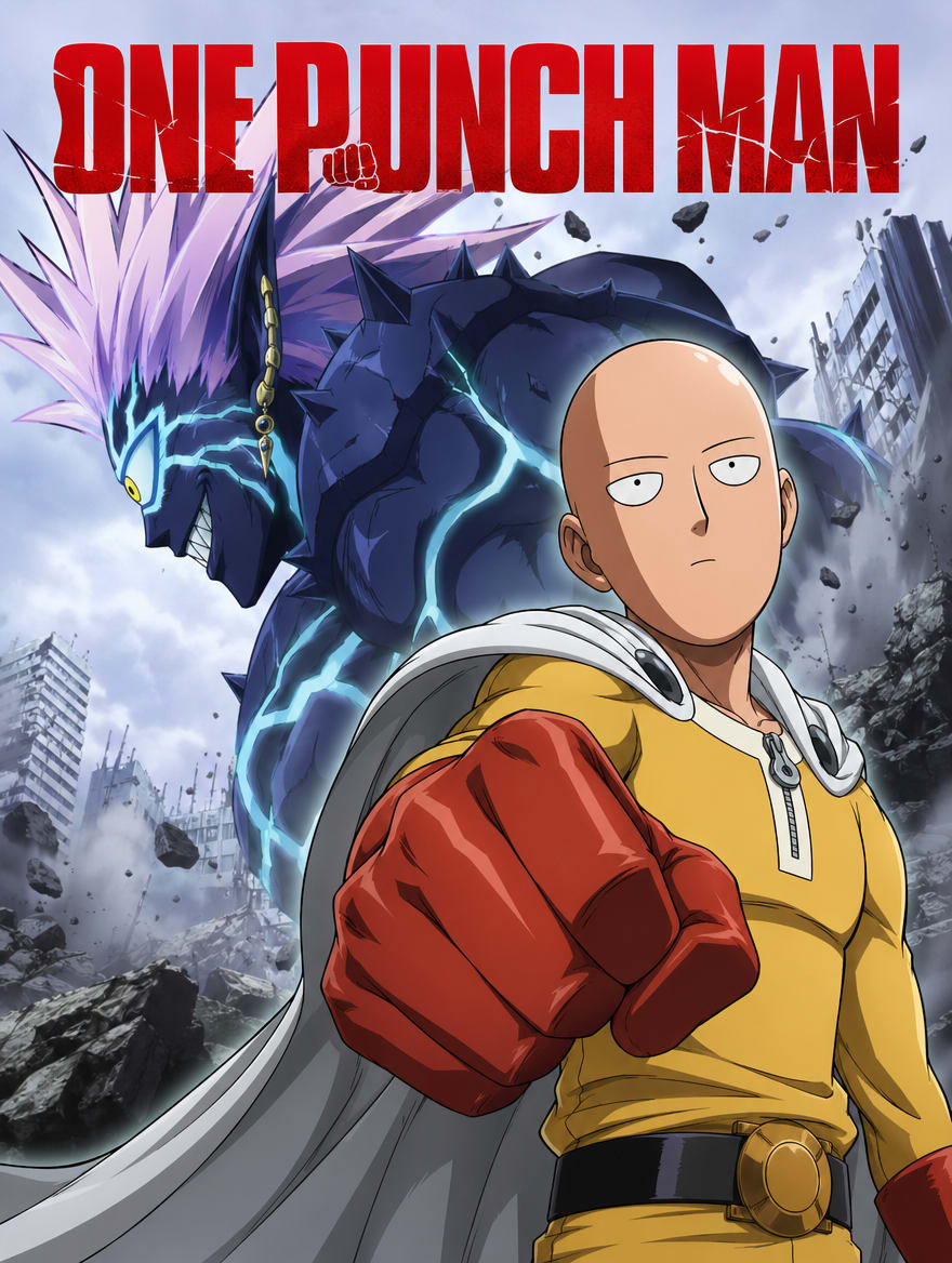 Portada del anime One Punch Man