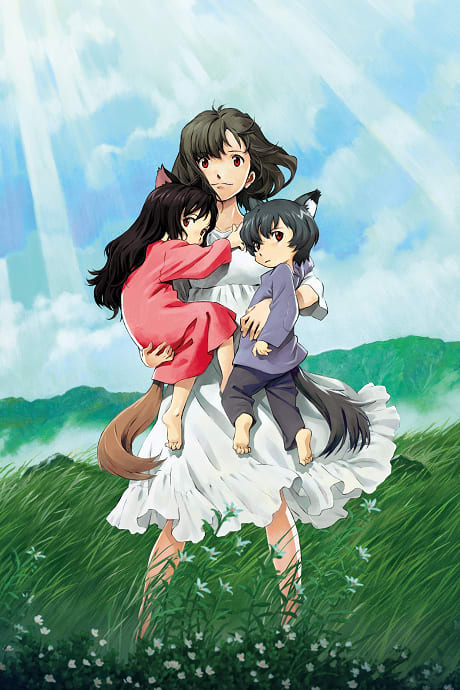 Portada del anime Wolf Children