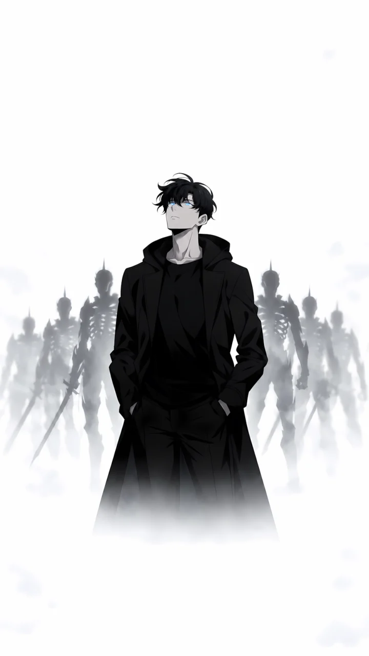 Sung Jinwoo de frente ante su ejército de sombras en Solo Leveling: Beyond the System