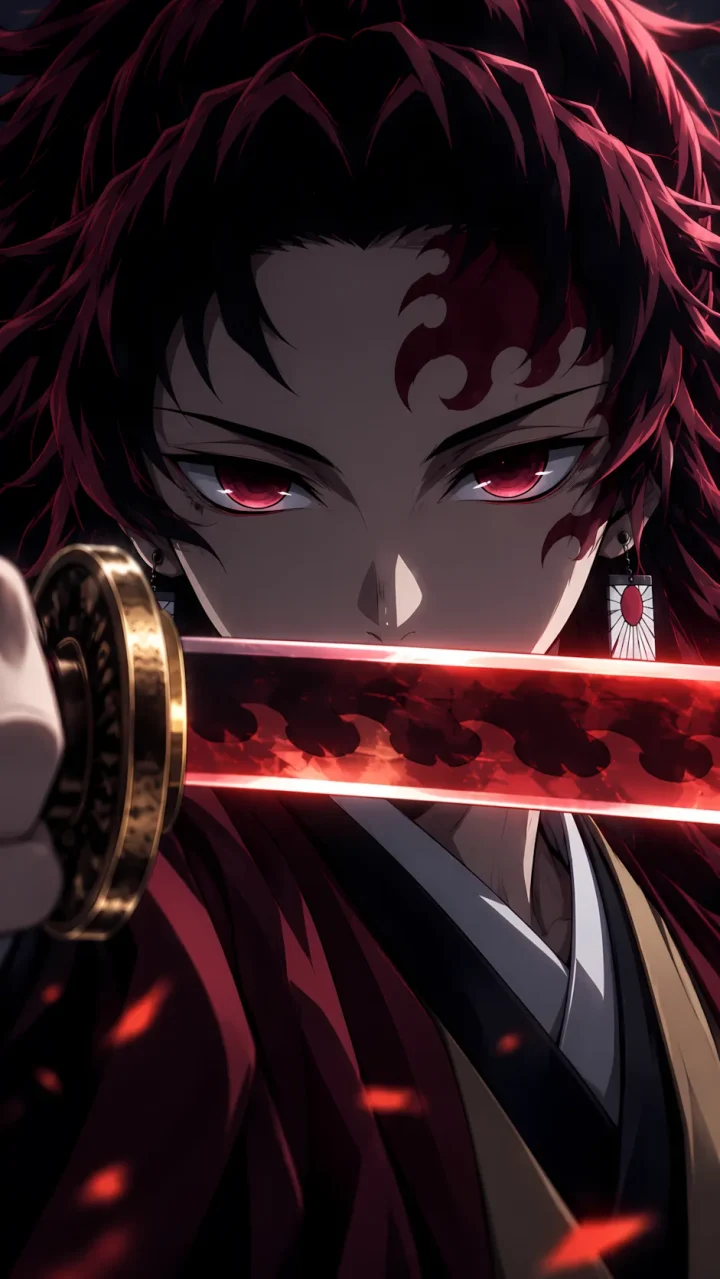 Yoriichi Tsugikuni facing Kokushibo, Upper Rank One from Demon Slayer