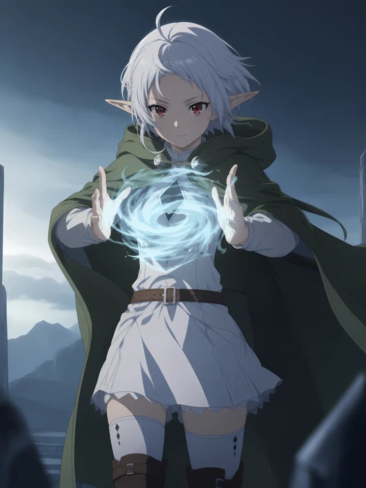 Sylphiette from Mushoku Tensei in a cinematic anime portrait